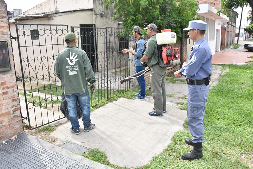 Fumigan contra el vector del dengue en el interior