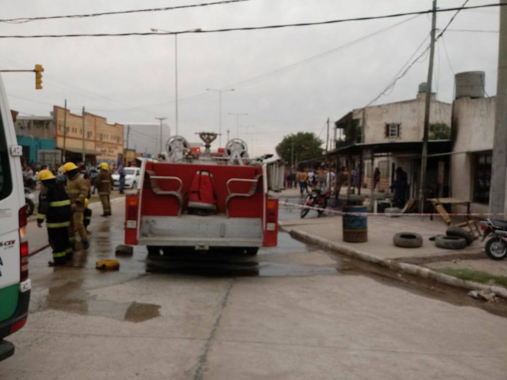 Incendio de un local en el Distrito Cinco