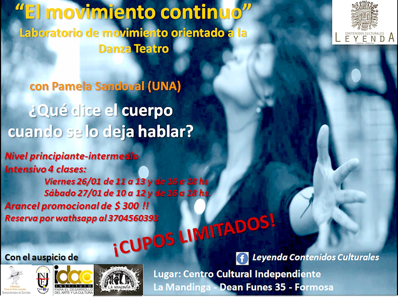 Laboratorio de movimiento en Formosa se orienta a la danza teatro