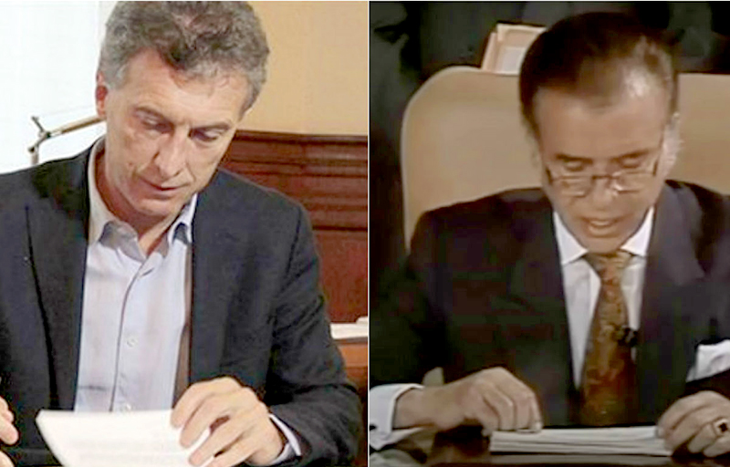 Los fundamentos del megadecreto de Mauricio Macri son iguales a uno de Menem y Cavallo
