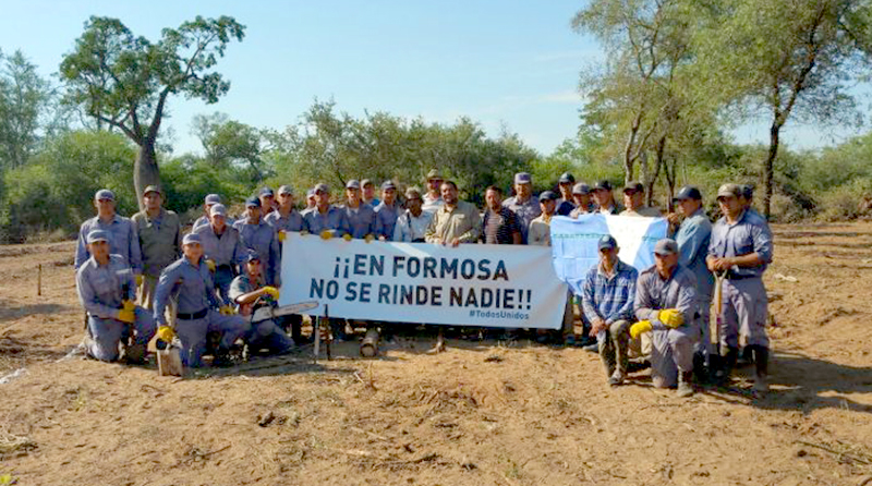 En el extremo oeste trabajan extendido 24 horas para contener al rio Pilcomayo