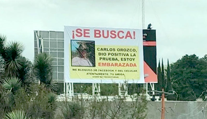 El insólito cartel que una mujer puso escrachando al hombre que la dejó embarazada