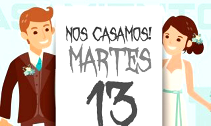 La superstición mató al amor: Este martes 13 hubo un 75% menos de casamientos