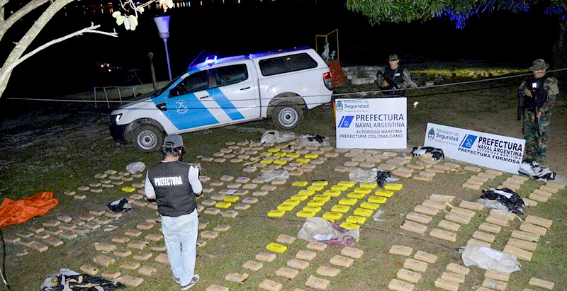 Prefectura recuperó 274 kilos de marihuana
