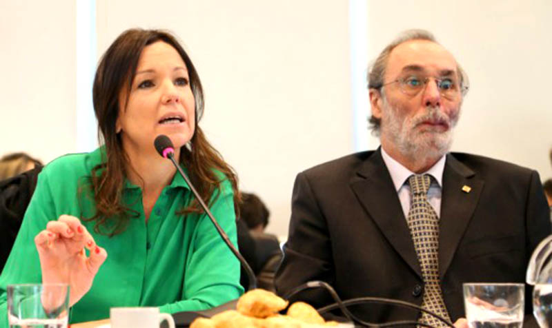 Stanley fue a presentar la ley para urbanizar villas y se cruzó duro con Gioja