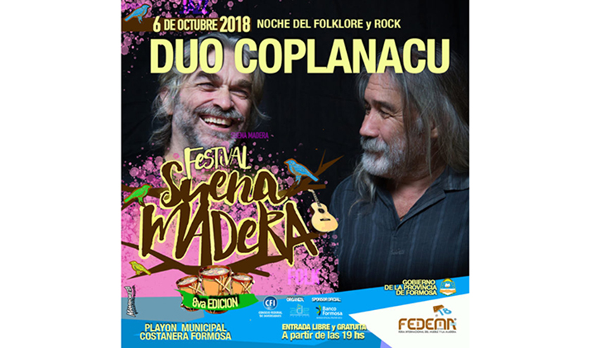 El dúo “Coplanacu” cerrará primera noche festivalera de “Suena Madera”