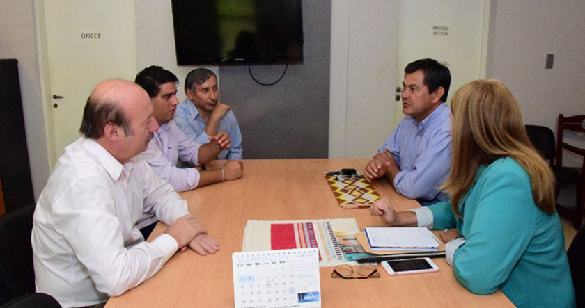 Rector de la UNaF se reunió con el intendente lomitense