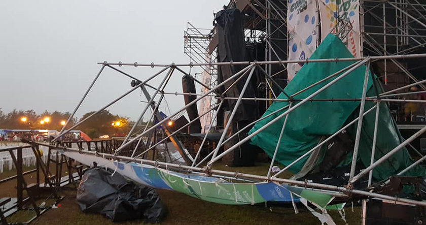 Suspenden por tormenta jornada sabatina de la Fiesta de la Corvina