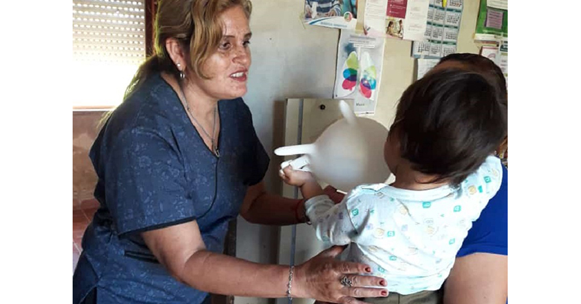 Fuerte tarea sanitaria en comunidad rural