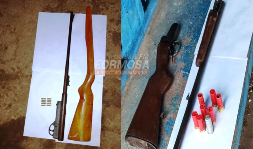 La policía incautó armas de fuego durante un operativo preventivo en Pirané y Comandante Fontana