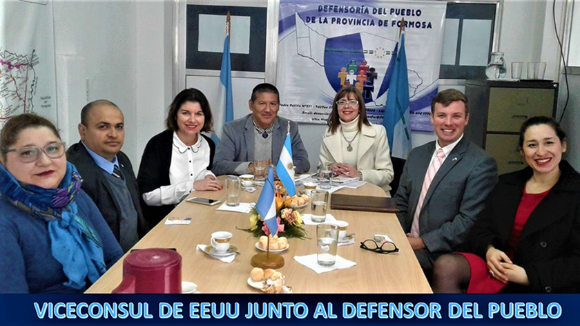 Vicecónsul de embajada de EEUU visito la Defensoría
