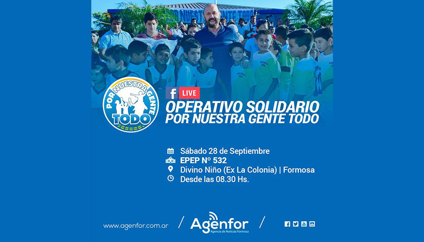 En el marco del operativo solidario, Insfrán inaugurará dos obras