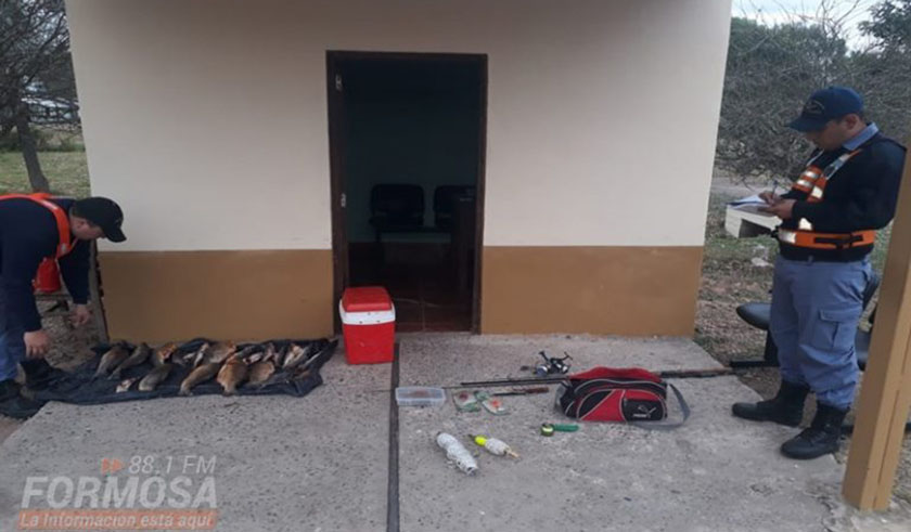 Línea Barilari: Durante operativo policial se labró acta por infracción a la fauna ictícola
