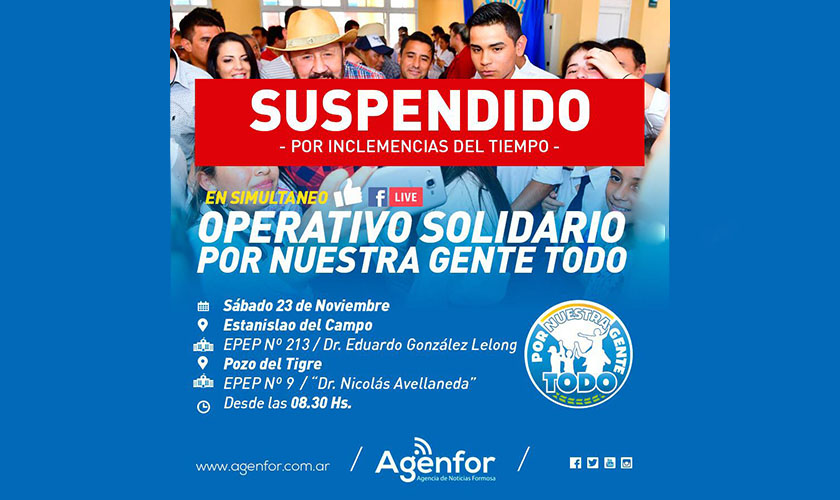 Por inclemencias climáticas, se suspendió el OPNGT