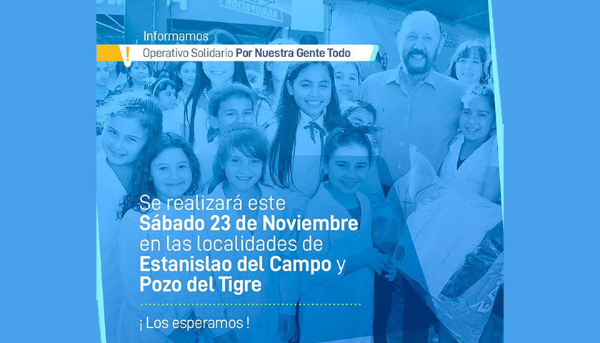 Campo y Tigre albergarán al operativo solidario PNGT