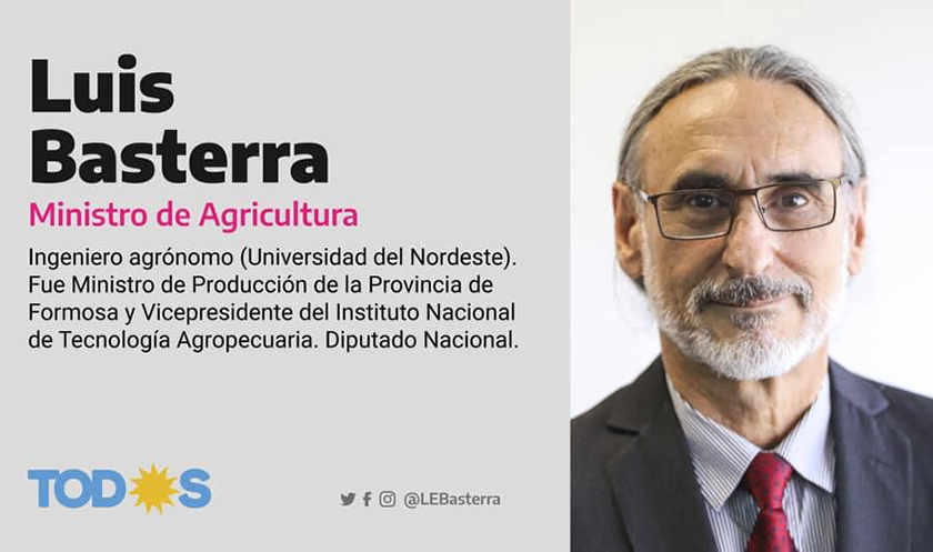 Fernández presentó el Gabinete Nacional: Luis Basterra será ministro de Agricultura