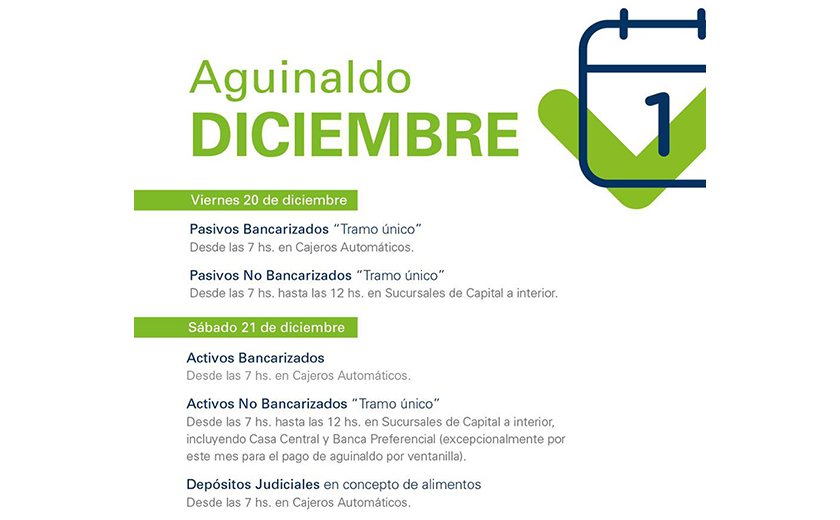 Empleados estatales cobran este sábado el aguinaldo