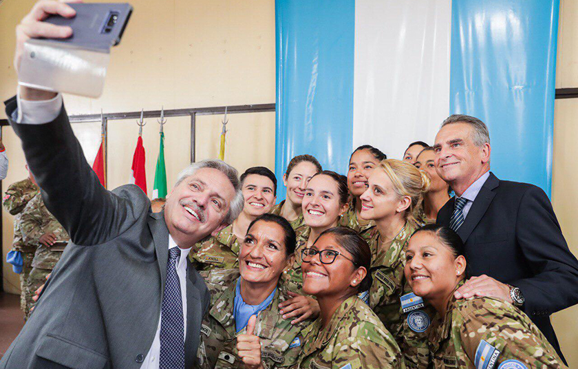 El presidente Alberto Fernández despidió al contingente que participará de la misión de paz de la ONU en Chipre