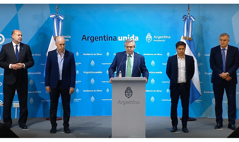 El Presidente anunció un aislamiento social desde mañana hasta el 31 de marzo