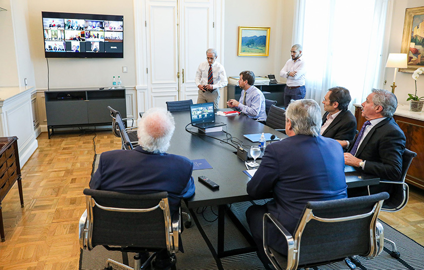 Coronavirus: el Presidente habló con sus pares de la región por videoconferencia