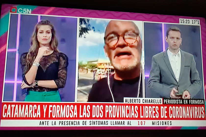 Medio nacional reflejó el status sanitario libre de COVID-19 de Formosa