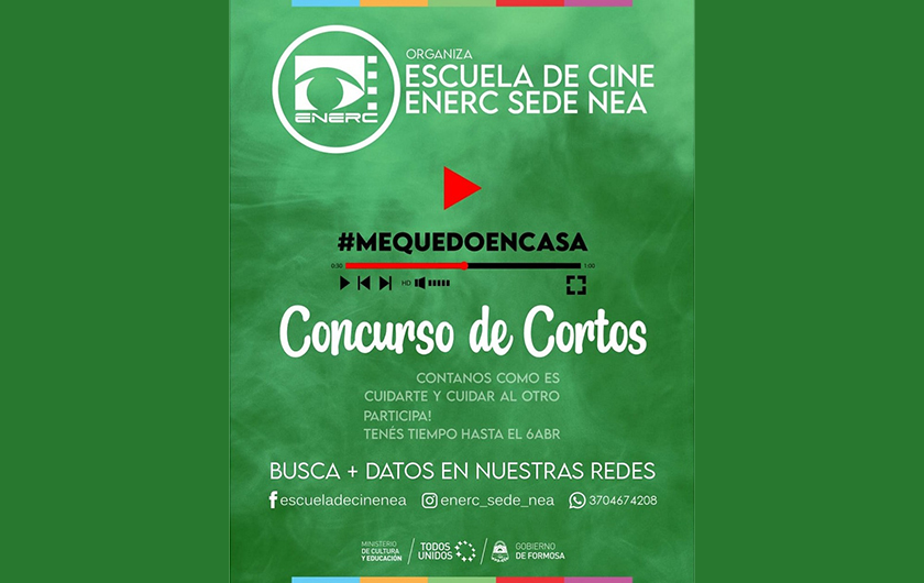 ENERC NEA lanzó el concurso de cortos #MeQuedoEnCasa