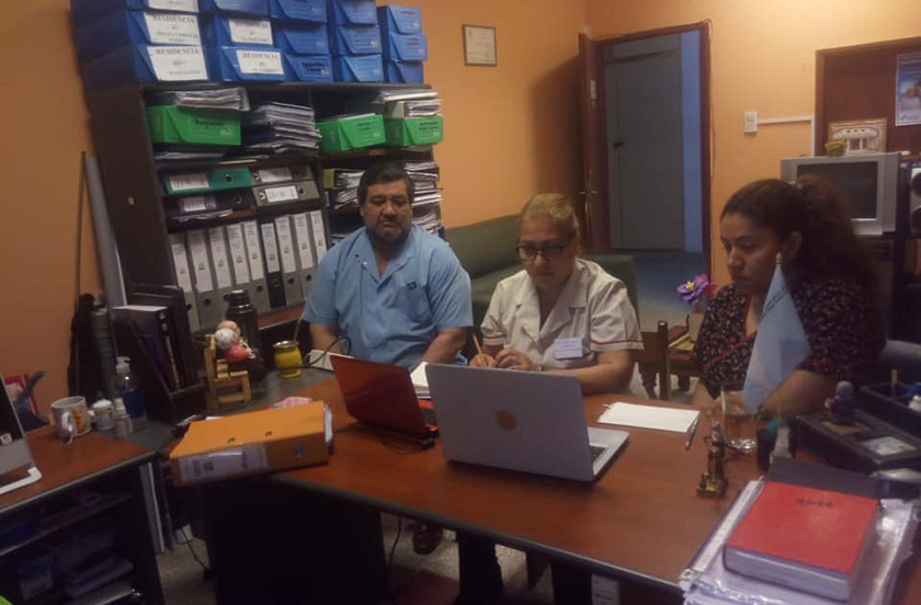 Araya participó de videoconferencia con Nación