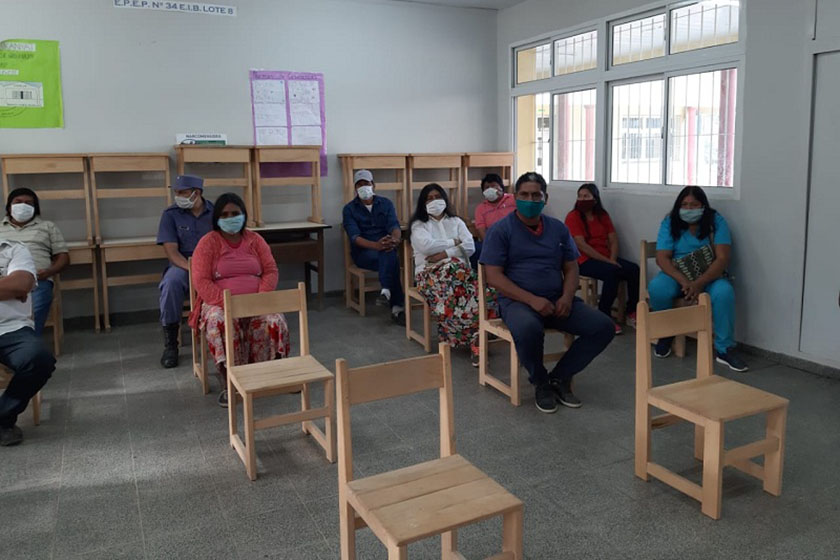 Centro de salud Lote 8: Acentúan instrucciones sobre el uso de elementos de protección personal