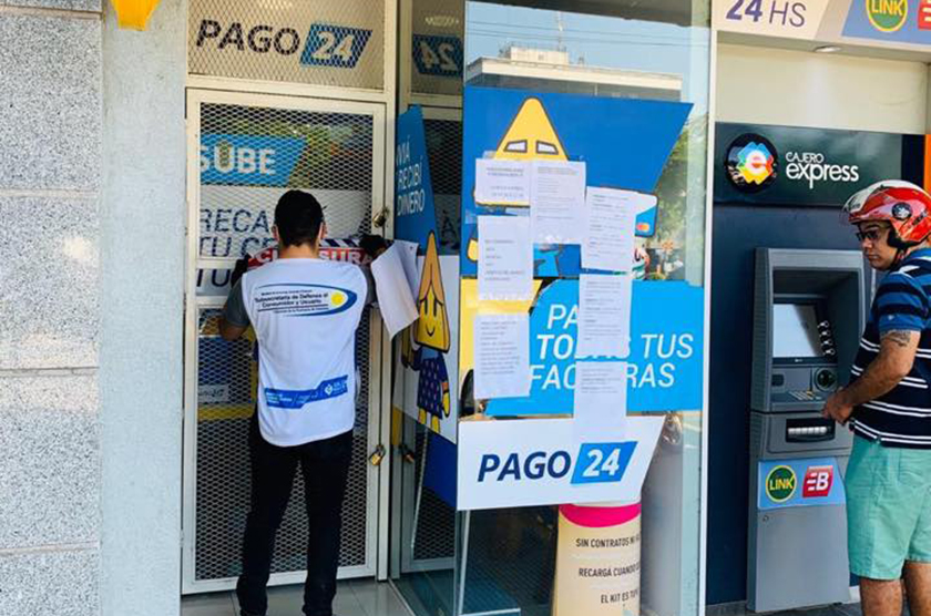 Defensa al Consumidor: Clausuraron esta mañana locales de pago por no contar con habilitación