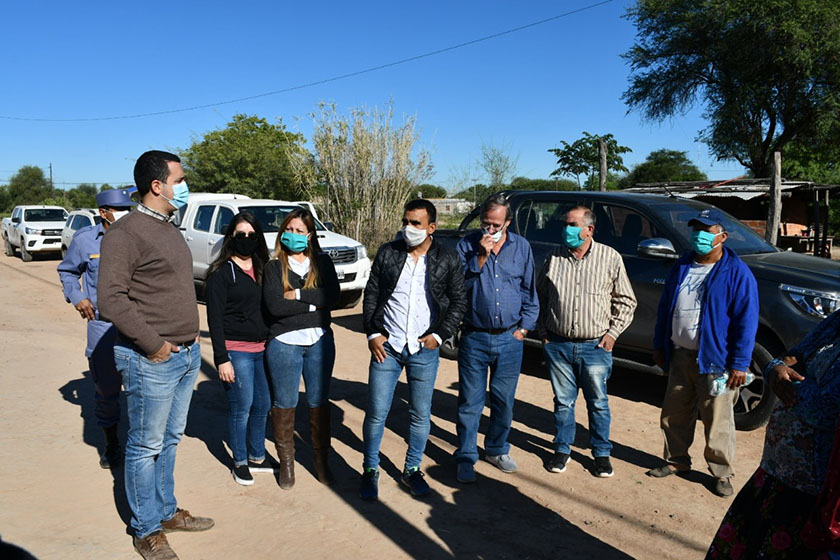 Vizcaíno valoró el compromiso de la comunidad de El Chorro en la actual situación de pandemia