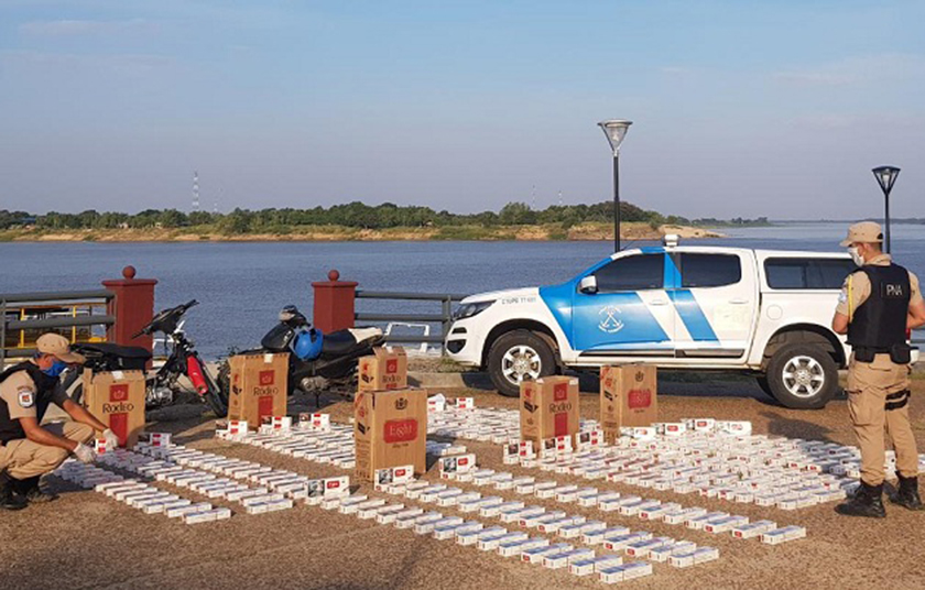 Prefectura secuestró 4.000 atados de cigarrillos