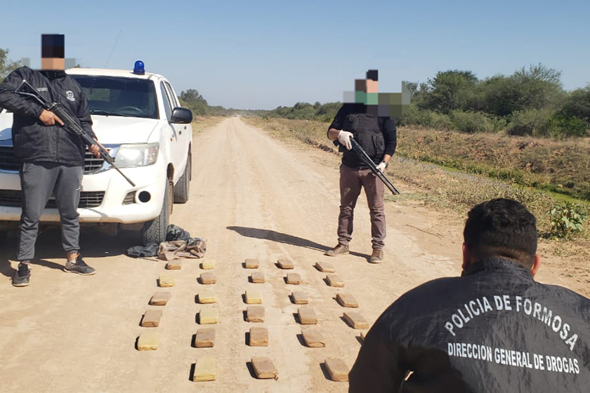 La Policía secuestró alrededor de 29 panes de marihuana en Ingeniero Juárez