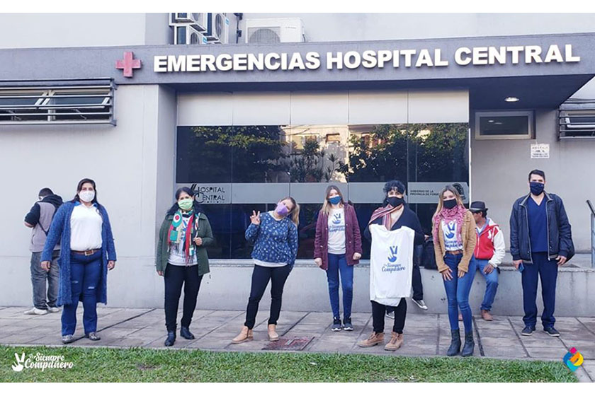 La agrupación “Por Siempre Compañero” aportó barbijos al Hospital Central