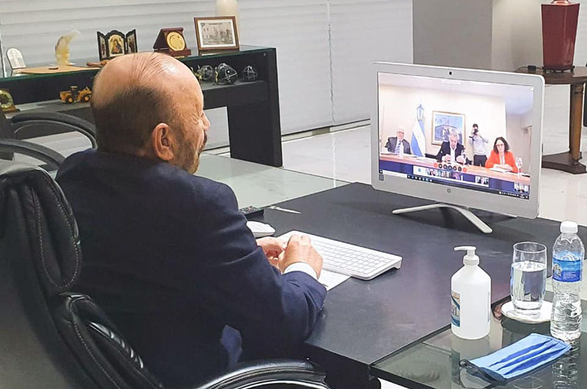 El gobernador Insfrán se reunió por videoconferencia con Alberto Fernández
