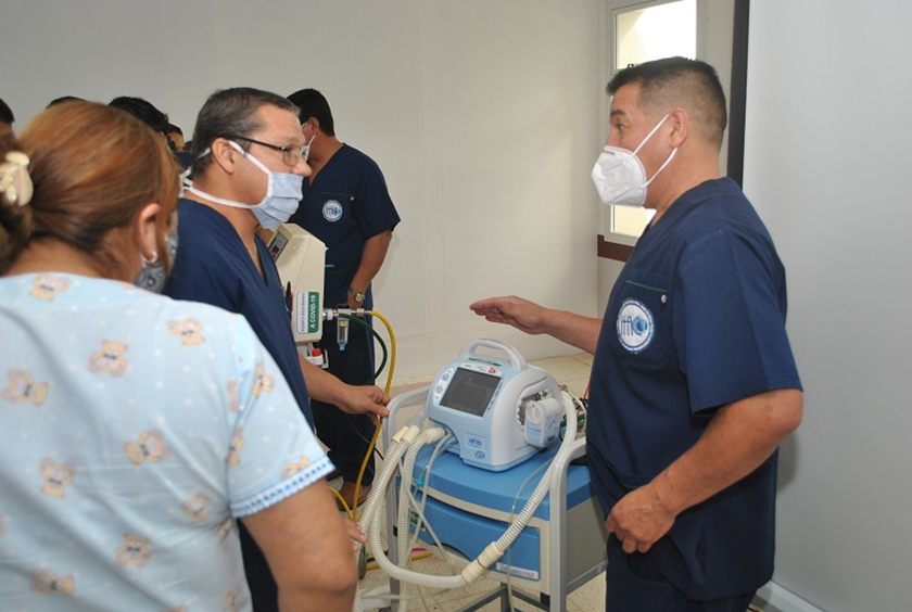 Equipo de salud del hospital de Laguna Blanca se capacitó en técnicas de oxigenoterapia y ventilación mecánica