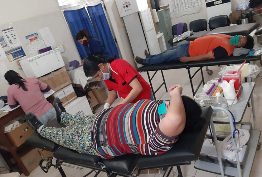 Vecinos de Lote 8 decidieron sumarse a la donación de sangre voluntaria y gratuita