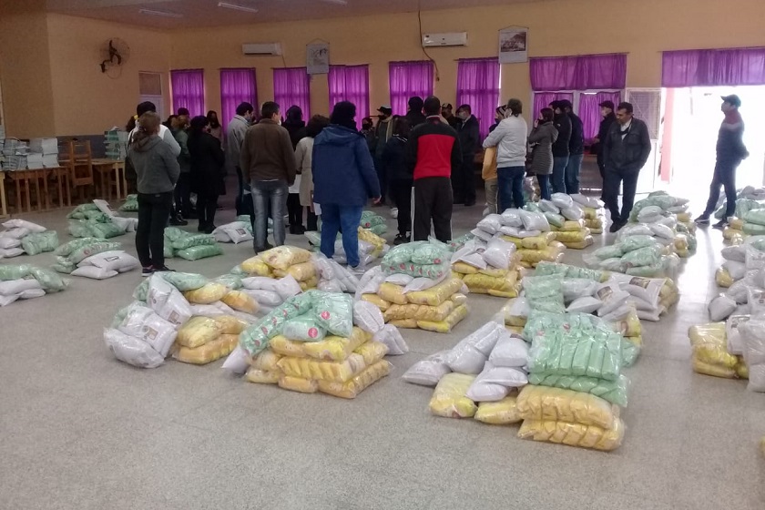 Las delegaciones zonales del Oeste recibieron asistencia alimentaria para los comedores escolares
