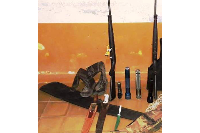 Secuestran armas y despojos de animales silvestres y detienen a cuatro personas