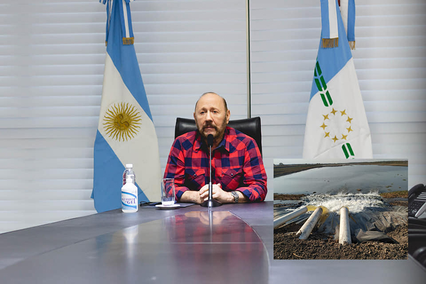 Gildo Insfrán dejó inaugurado el canal que lleva agua dulce al reservorio de Pirané