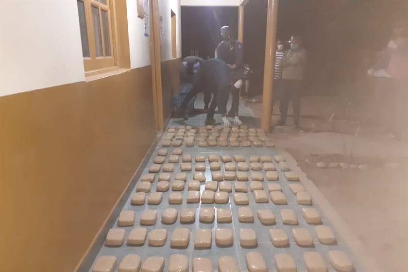 María Cristina. La policía secuestró casi 90 kilos de marihuana en el oeste formoseño