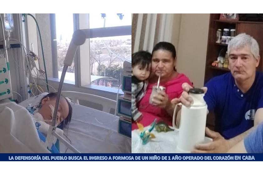 La Defensoría e ingreso a Formosa de niño recién operado