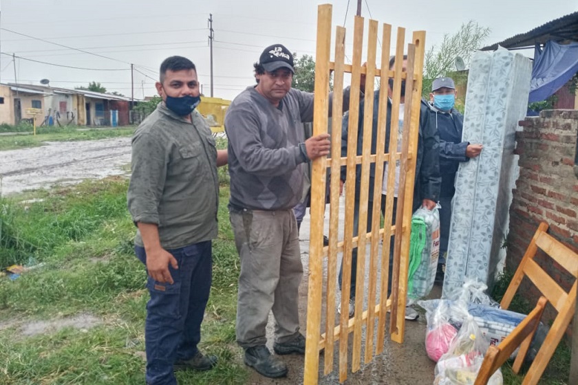 LOTE 111: La ayuda del Gobierno a la familia afectada por el temporal no se hizo esperar