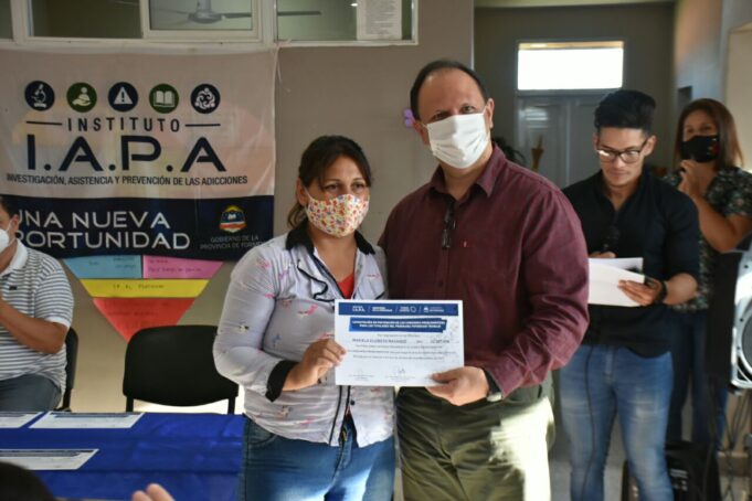 Potenciar Trabajo: entregaron certificados de curso sobre prevención de consumos problemáticos