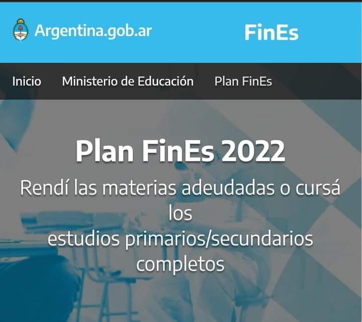 Hasta el 28 de febrero se encuentra abierta la inscripción para el Plan FinES