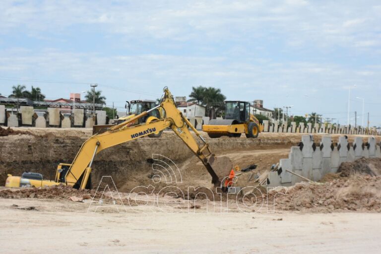 La obra del puente sobreelevado de la circunvalación está avanzada en un 60%