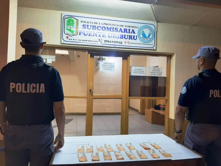 Sustrajo dinero de una vivienda, la Policía lo recuperó y detuvo al presunto autor