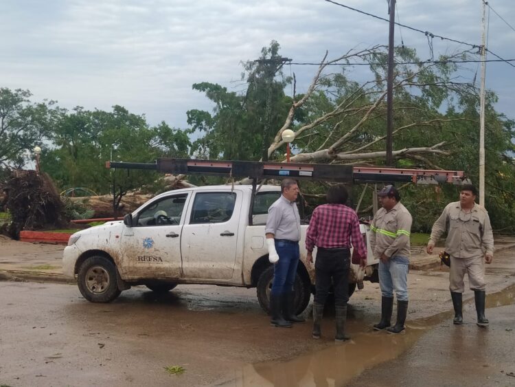 Ibarreta trabaja en subsanar los numerosos daños ocasionados por la tormenta