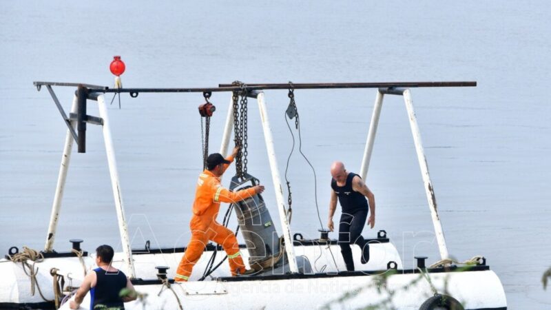 Detallan los trabajos que se realizan ante la bajante del río Paraguay