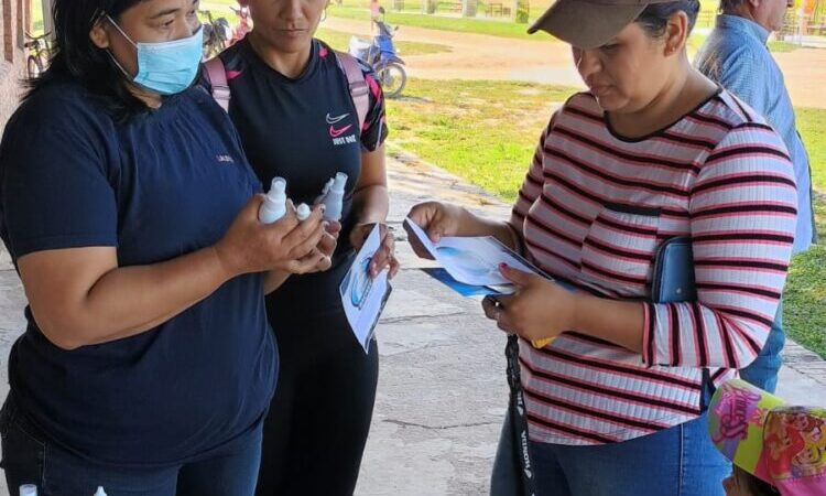 En Palo Santo refuerzan la lucha contra el dengue con un stand ubicado en el Paseo Ferroviario