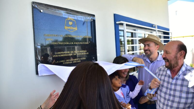 Insfrán inauguró más escuelas en La Línea, jurisdicción de Las Lomitas  